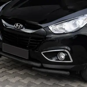 Передня дуга ST014-1 Black (нерж.) для Hyundai IX-35 2010–2015