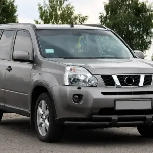 Передній захист ST015/2 Black (нерж) для Nissan X-trail T31 2007–2014