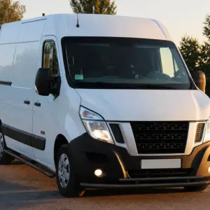 Передній захист ST016 Black (нерж.) для Opel Movano 2010–2021