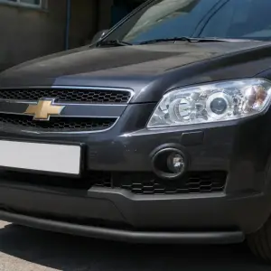 Передній захист ST008 Black (нерж) для Chevrolet Captiva 2006–2019