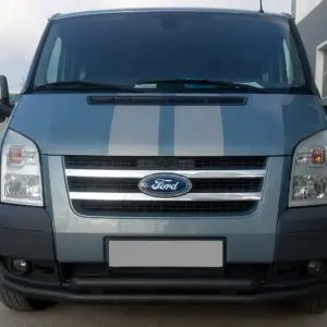 Передній вус ST014 Black (2006-2014, нерж.) для Ford Transit 2000–2014