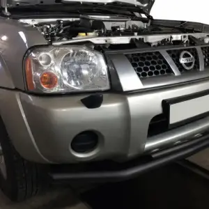 Передній захист ST014 Black (нерж) для Nissan NP300 1999–2015