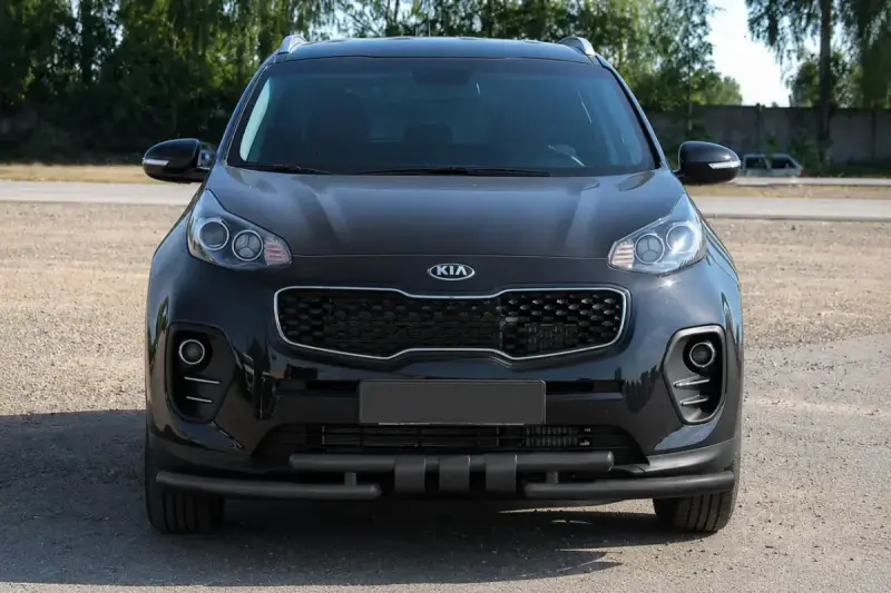Передній захист ST009-15 Black (нерж) для KIA Sportage 2015–2021