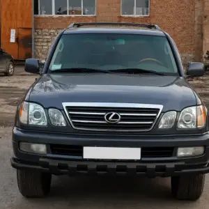 Передній захист ST015 Black (нерж.) для Lexus LX470 1998–2007