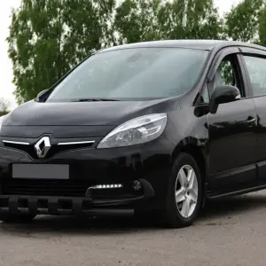 Передня дуга ST015 Black (нерж.) для Renault Scenic/Grand 2009–2016
