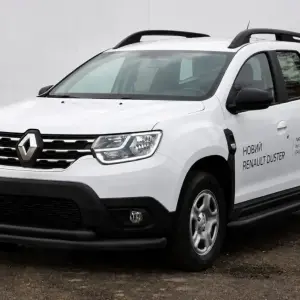Передній захист F3-10 Black (нерж.) для Renault Duster 2018–2024