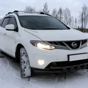 Передній захист ST015 Black (нерж) для Nissan Murano 2008–2014