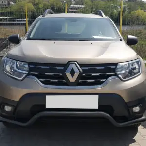 Передній захист ST012 Black (нерж.) для Renault Duster 2008–2017