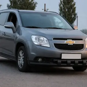 Передній захист ST015 Black (нерж) для Chevrolet Orlando 2010–2018
