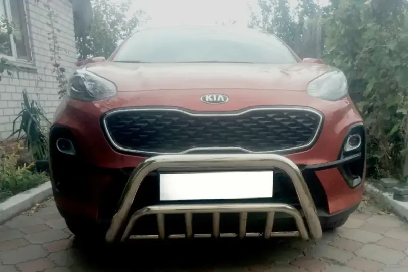 Передня дуга WT002 (нерж.) для KIA Sportage 2015–2021
