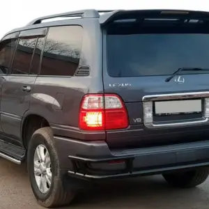 Задній захист AK009-15 Black (нерж.) для Lexus LX470 1998–2007