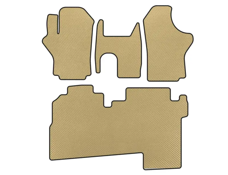 Килимки EVA (2004-2007, 2 ряди, 8-ми місний, Бежевий) для Hyundai H200, H1, Starex 1998–2007