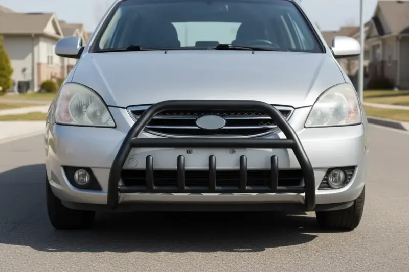 Кенгурятник WT003 Black (нерж) для KIA Carens 1999–2012
