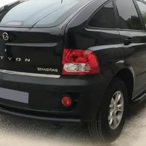 Задній захист AK002 Black (нерж) для SsangYong Action 2005–2018