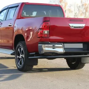 Задня дуга AK005-2 Black (нерж.) для Toyota Hilux 2015–