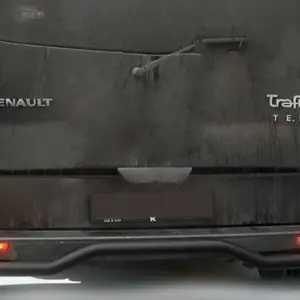 Задній захист AK006 Black (нерж) для Nissan Primastar 2002–2014