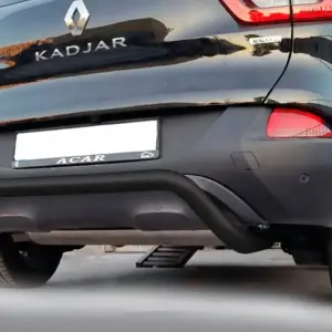 Задній захист AK007 Black (нерж) для Renault Kadjar 2015–2022