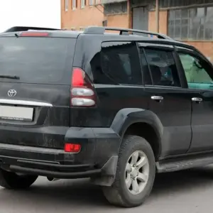 Задні подвійні куточки AK003-1 Black (2 шт., нерж) для Toyota Land Cruiser Prado 120 2002–2009