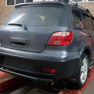 Задня дуга AK002/2 Black (нерж) для Mitsubishi Outlander 2001–2006