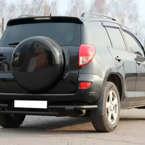 Задній захист AK005-2 Black (2 шт., нерж) для Toyota Rav 4 2006–2013