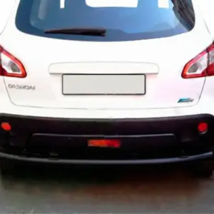 Задня дуга пряма Black (нерж.) для Nissan Qashqai 2007–2010