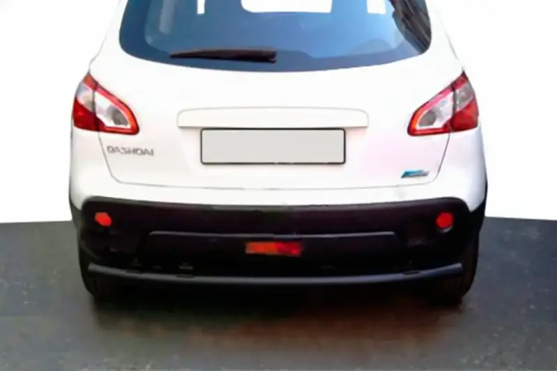 Задня дуга пряма Black (нерж.) для Nissan Qashqai 2007–2010