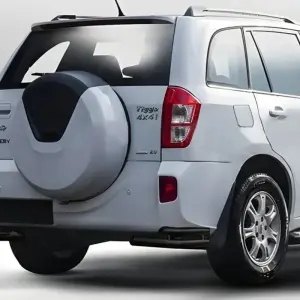 Задні подвійні куточки AK003-double Black (2 шт., нерж) для Chery Tiggo 3 2005–