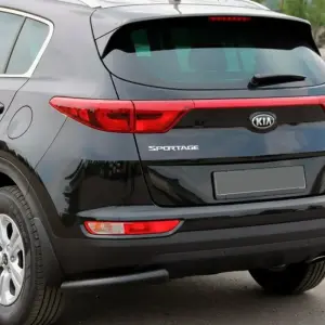 Задній захист куточки AK003 Black (нерж) для KIA Sportage 2015–2021