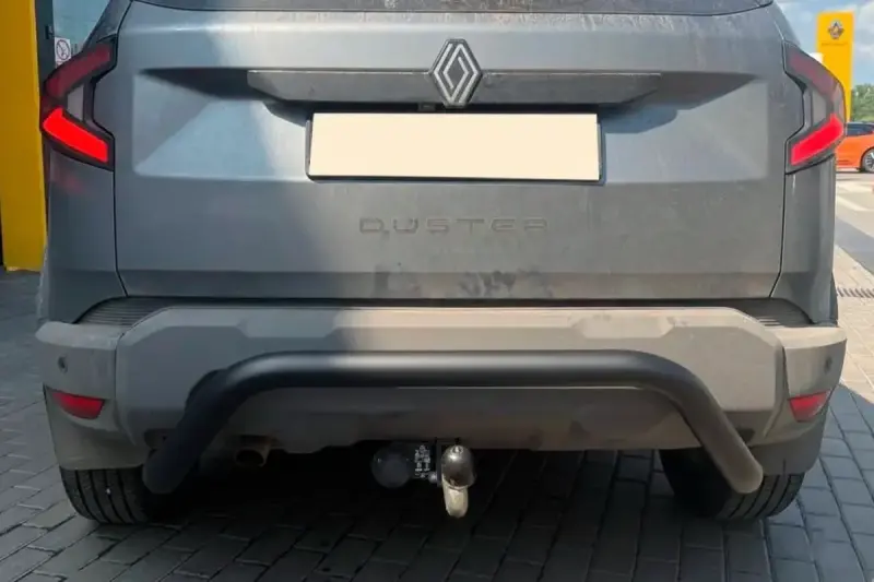 Задній захист AK007 Black (нерж.) для Dacia Duster 2024–