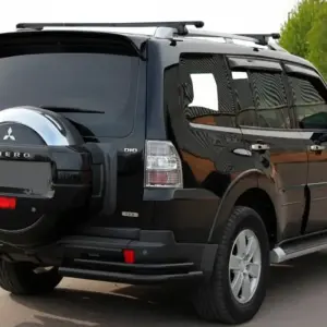 Задня дуга AK003 Подвійний Black (нерж.) для Mitsubishi Pajero Wagon IV 2006–2021