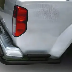 Задній захист AK003-Special Black (нерж) для Nissan Navara 2006–2015