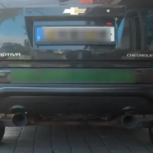 Задня дуга AK007 Black (нерж.) для Chevrolet Captiva 2006–2019
