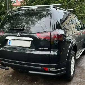 Задній захист AK003-Double Black (2 шт., нерж) для Mitsubishi Pajero Sport 2008–2015