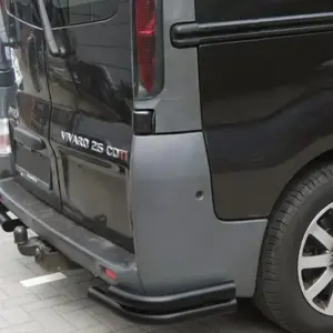Задні куточки AK003-Подвійний Black (нерж) для Opel Vivaro 2001–2015