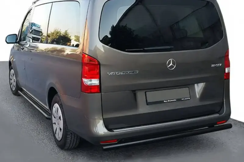 Задній захист AK002 Black (нерж.) для Mercedes-Benz Vito/V-class W447 2014–
