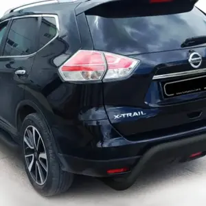 Задній захист AK007 Black (нерж.) для Nissan X-trail T32/Rogue 2014–2021