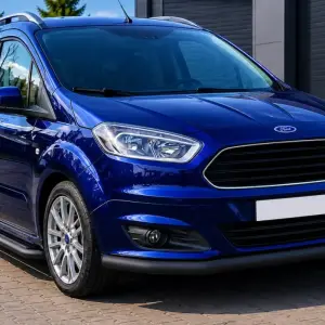 Передній захист ST008 Black (нерж) для Ford Courier 2014–2023