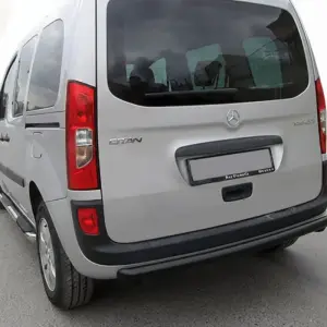 Задній захист AK002 Black (2 шт., нерж) для Renault Kangoo 2008–2020