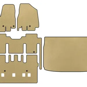 Килимки EVA (повний салон, 8-ми місний, Бежевий) для KIA Sedona 2014–2020