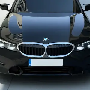 Ніздрі 1 Bar (2018-2022, чорний глянець з хром окантовкою) для BMW 3 серія G20/G21 2018–