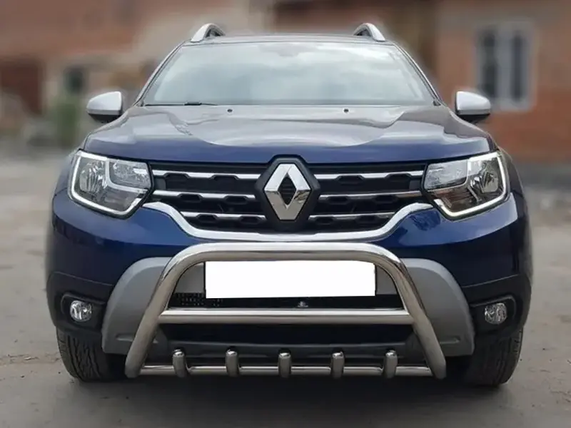 Кенгурятник без напису WT003 (нерж.) для Dacia Duster 2018–2024