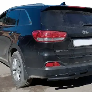 Задня дуга AK015 Black (нерж.) для KIA Sorento II XM 2009–2014