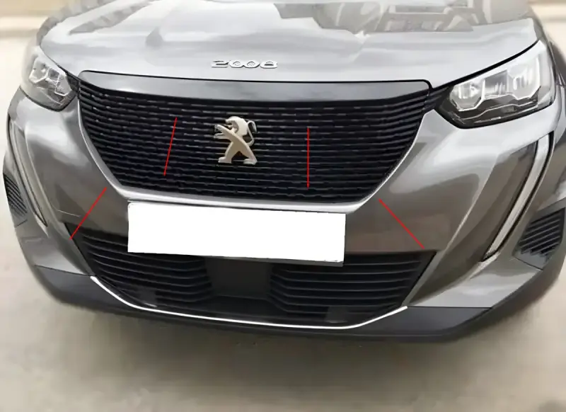 Обведення решітки (3 шт, нерж) для Peugeot 2008 2019–