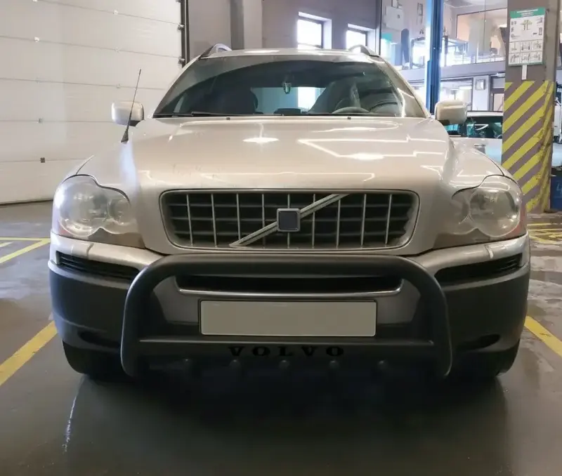 Кенгурятник WT004 Black (нерж) для Volvo XC90 2002–2014