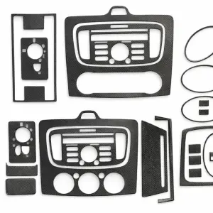 Накладки на панель Clima/AC (Maxi-set, Карбон) для Ford Focus II 2008–2011