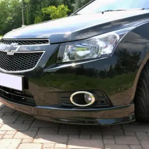 Накладка на передній бампер HB (Meliset, під фарбування) для Chevrolet Cruze 2009–2015