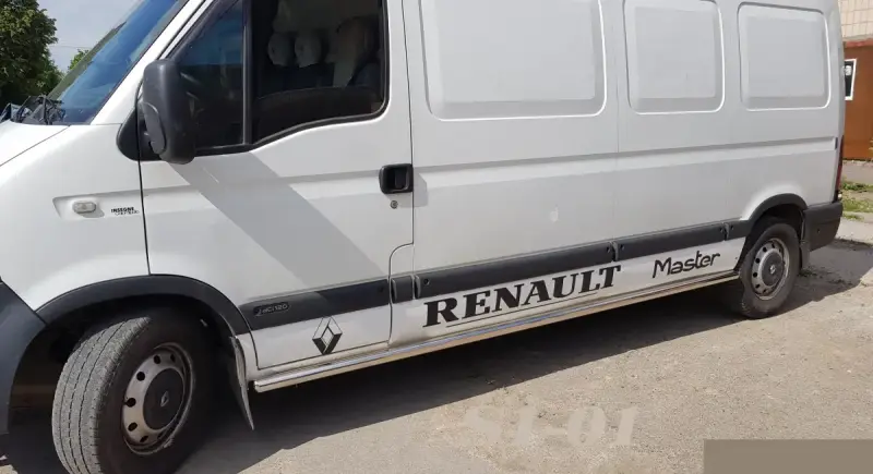 Бічні труби (2 шт., Нерж.) для Renault Master 1998–2010