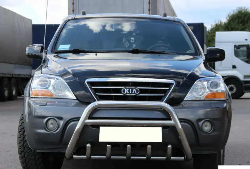 Кенгурятник WT003-2 (нерж.) для KIA Sorento I BL 2002–2009