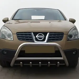 Кенгурятник WT003 (нерж.) для Nissan Qashqai 2007–2010