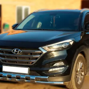 Передній захист Shark (нерж) для Hyundai Tucson TL 2016–2021